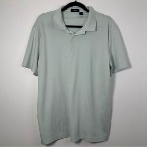 Theory Men's Short Sleeve Polo Shirt 100% Pima Cotton Robin’s Egg Blue Size XL